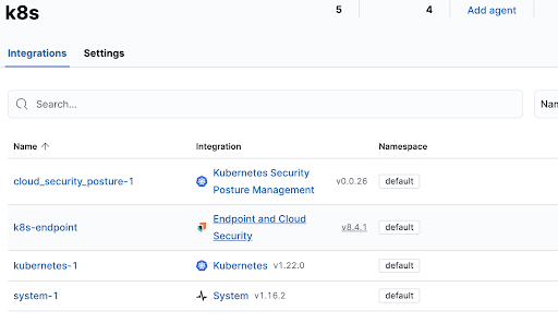 Kubernetes agent policy